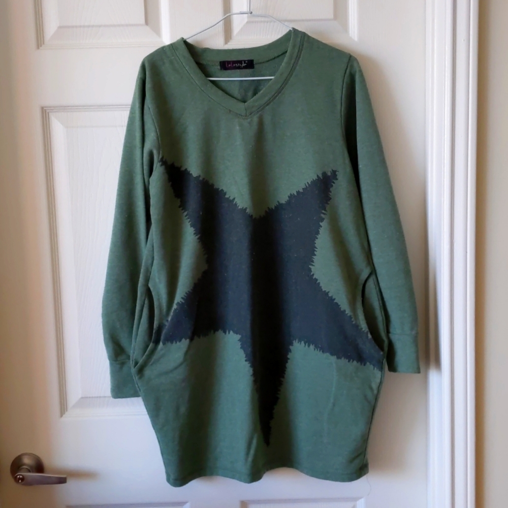 Oversize sweater , 32" length